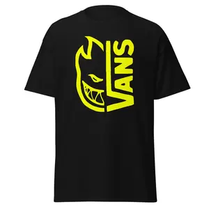 VANS Spitfire Collab Yellow Logo Black Tee