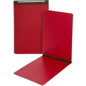 10 Pressboard Report Covers with Fasteners, 11x17 Folder for Blueprints, 11x17 Portfolio Binder, 3” Capacity, Red, 10 Pack