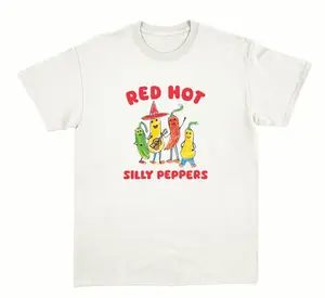 Vintage silly peppers tee- unisex t shirt -graphic  tee Menswear Top 0705D 818