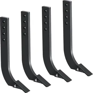 VEVOR Box Blade, 18'' Scarifier, 4 Holes Box Scraper, Ripper with Removable Teeth and Pins, Adjustable Shanks Assembly for Digging, Plowing, 4PCS