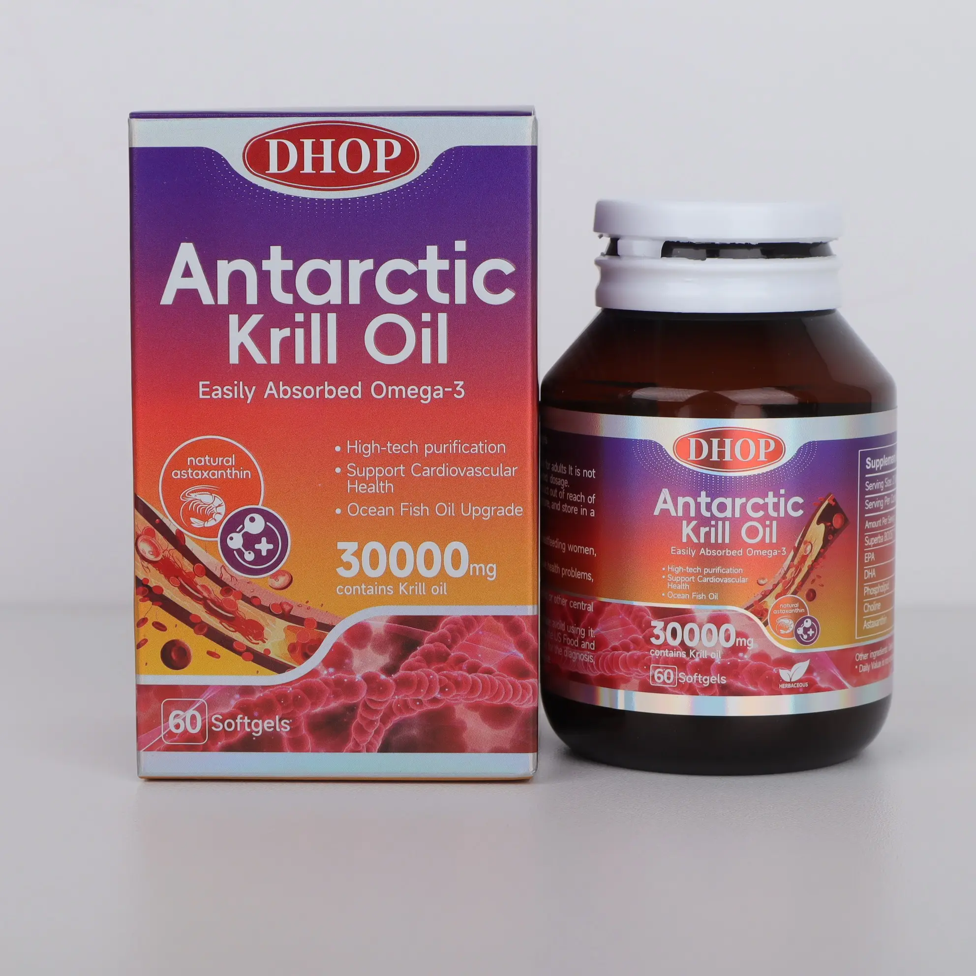 DHOP Krill Oil Softgels - Heart & Brain Support
