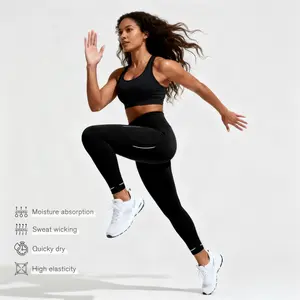 Women's High Waisted Compression Leggings with Pockets Soft Tummy Control Moisture Absorption Quick Dry High Elasticity for Yoga Gym Support Comfort