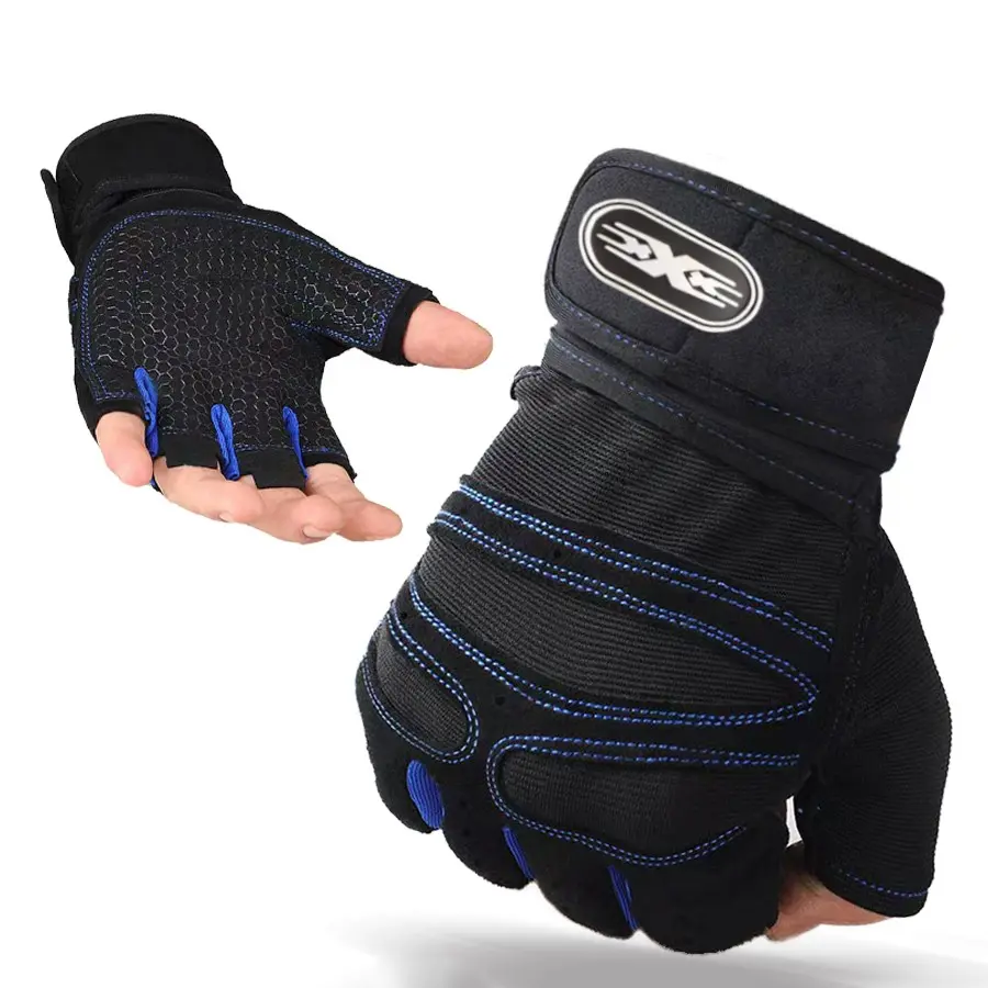 Half-Finger Weightlifting Non-Slip Gloves, Breathable Fitness Gloves for Dumbbell, Strength Training, Riding, Cycling, Fitness Exercise Accessories, Gym Accessories, Fitness Workout Accessories, 1 Pair