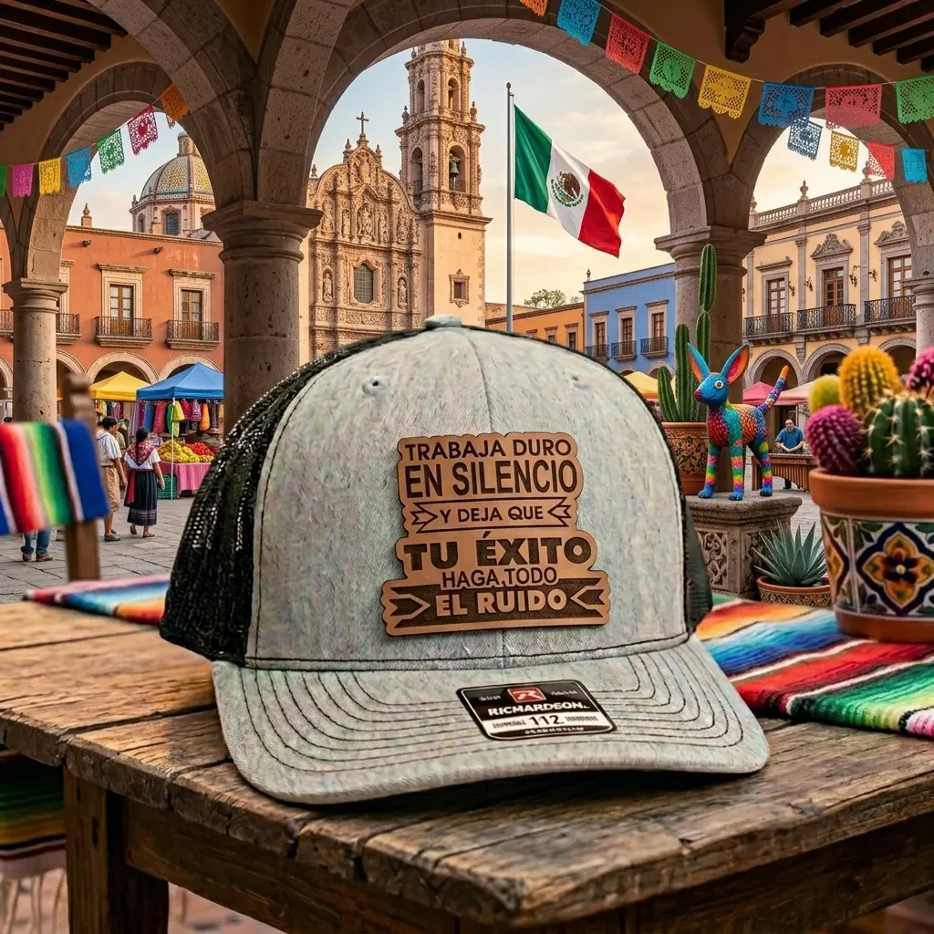Carry motivation everywhere you go Mexican Leather Patch Hat, Mexican Style Trucker Hat, Spanish Love Quote Cap, Gift For Wife From Husband, Gift For Husband From Wife, Romantic Couple Hat, Latino Gift Idea, Anniversary Gift, Richardson Style Cap