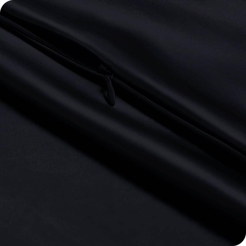Bare Home Satin Pillowcase Set Zipper Closure