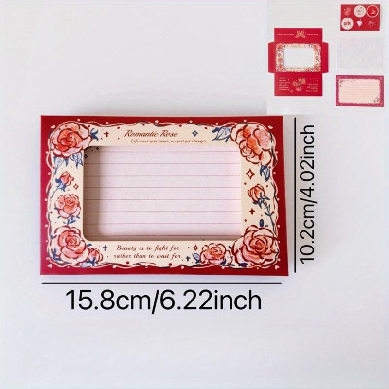 [Burning Greeting Card] DIY Burning Greeting Card | Flowers Commemorative Blessing Burning Envelope Set with Handmade Birthday High-Value Thin Card Material Pack