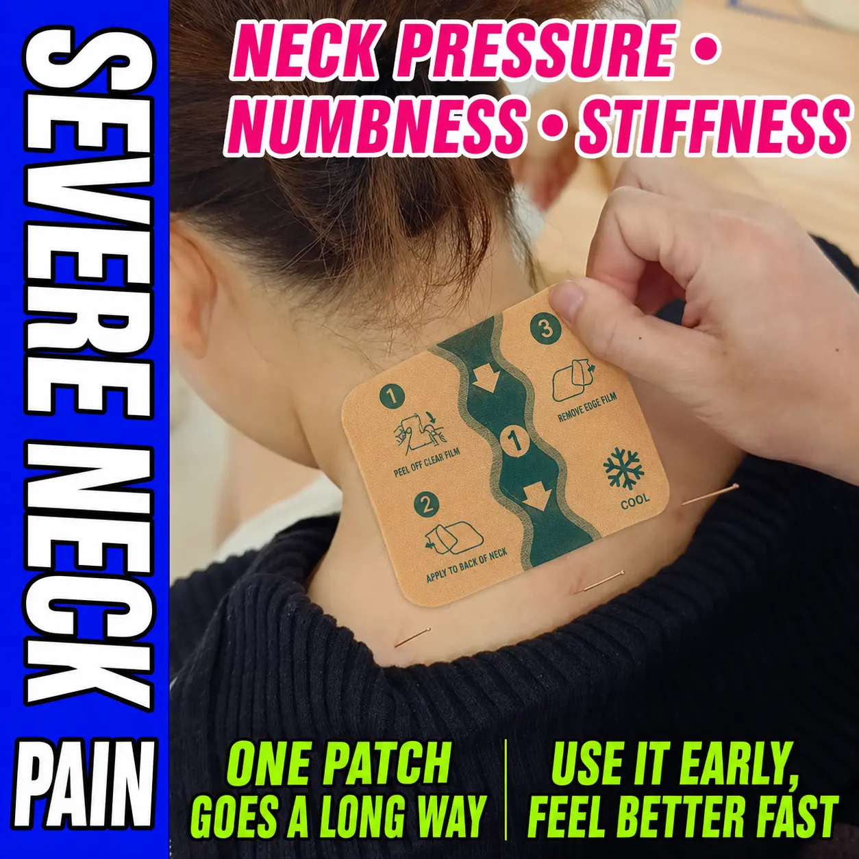 3-Pack Tendon Sheath Soothing Patches - 3 Boxes, Topical Adult Home Care Patches for Finger & Wrist Tendonitis Pain, Numbness, Joint Strain Relief
