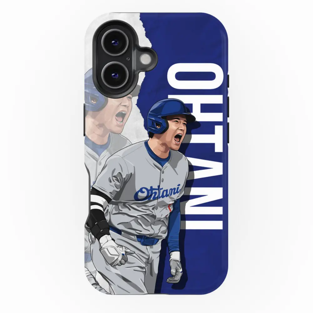 Ohtani Shout Star MagSafe Tough Phone Case, Shockproof Durable Cover, Dual Layer Armor Protection, Baseball Fan Gift For iPhone Series (11 to 16 Pro Max)