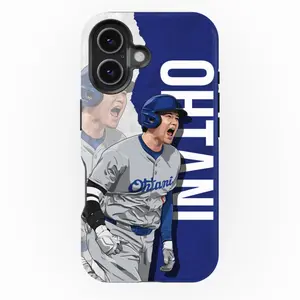Ohtani Shout Star MagSafe Tough Phone Case, Shockproof Durable Cover, Dual Layer Armor Protection, Baseball Fan Gift For iPhone Series (11 to 16 Pro Max)