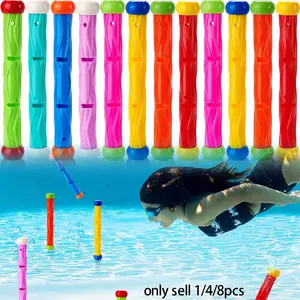 1/4/8 Pack Diving Sticks, Underwater Training Pool Dive Sticks, Colorful Swimming Sink Throw Sticks, Summer Swimming Training Water Fun Gift