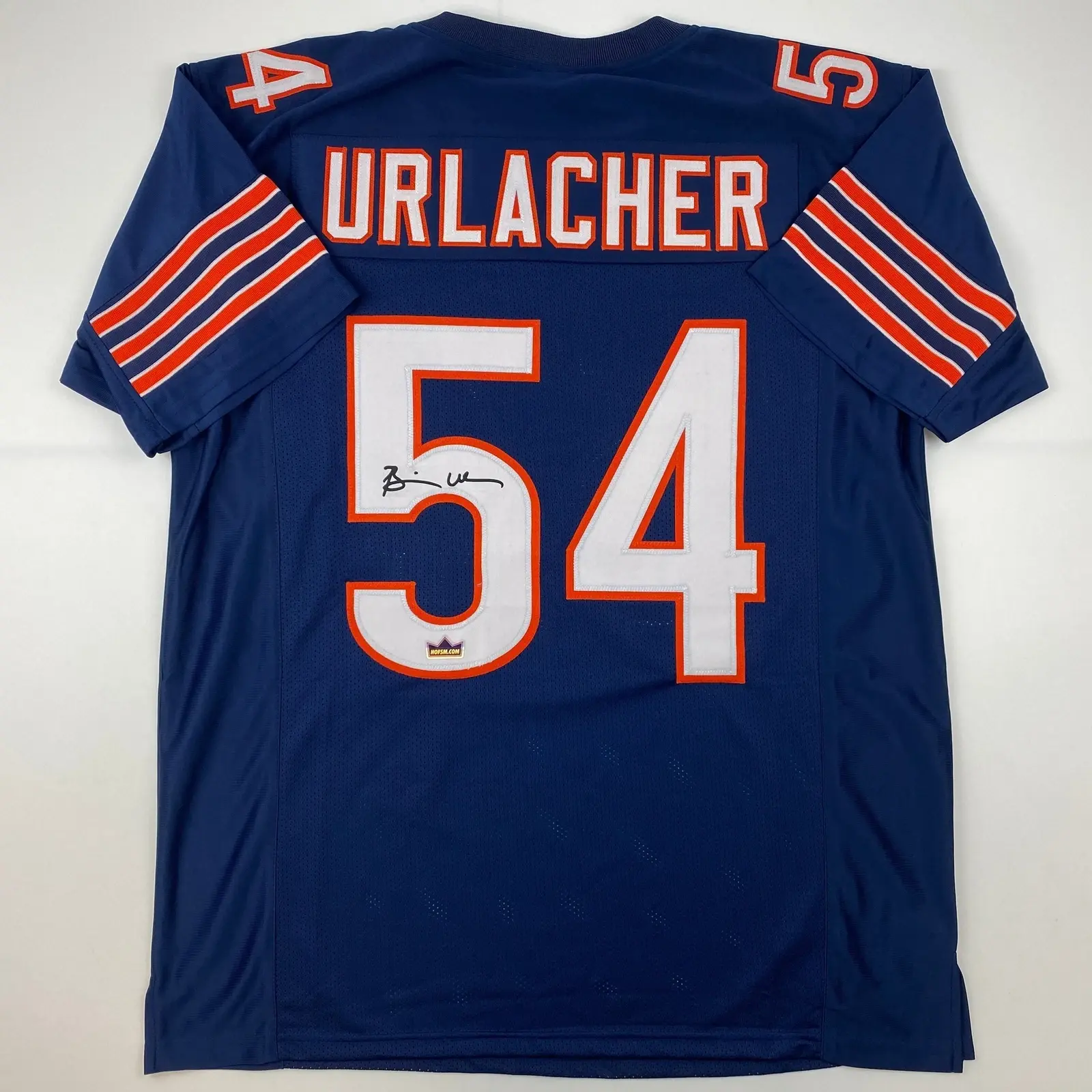 Facsimile Autographed Brian Urlacher Chicago Blue Reprint Jersey