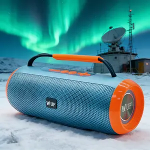 WUF Bluetooth Speaker | 20W Loud Sound, Thick Bass, Vibrant RGB Lights. TF/USB Play, Easy Operation for Gym, Office, Camping & Yoga. Ideal European Gift. #GymMusic #RGBSpeaker