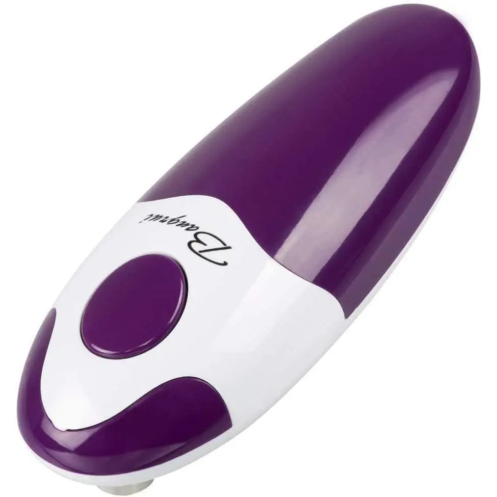 Kitchen Automatic Safety Cordless One Tin Opener& Professional Electric Opener.One-touch  .Smooth can edge.Being friendly to left-hander and arthritics!(Purple)