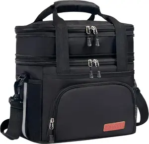 JOINGO 16L Expandable Tactical Lunch Box | Double Deck Insulated Cooler Bag with Shoulder Strap for Work and Meal Prep