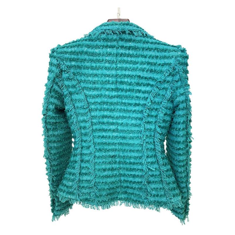 Teal Green Tweed Blazer