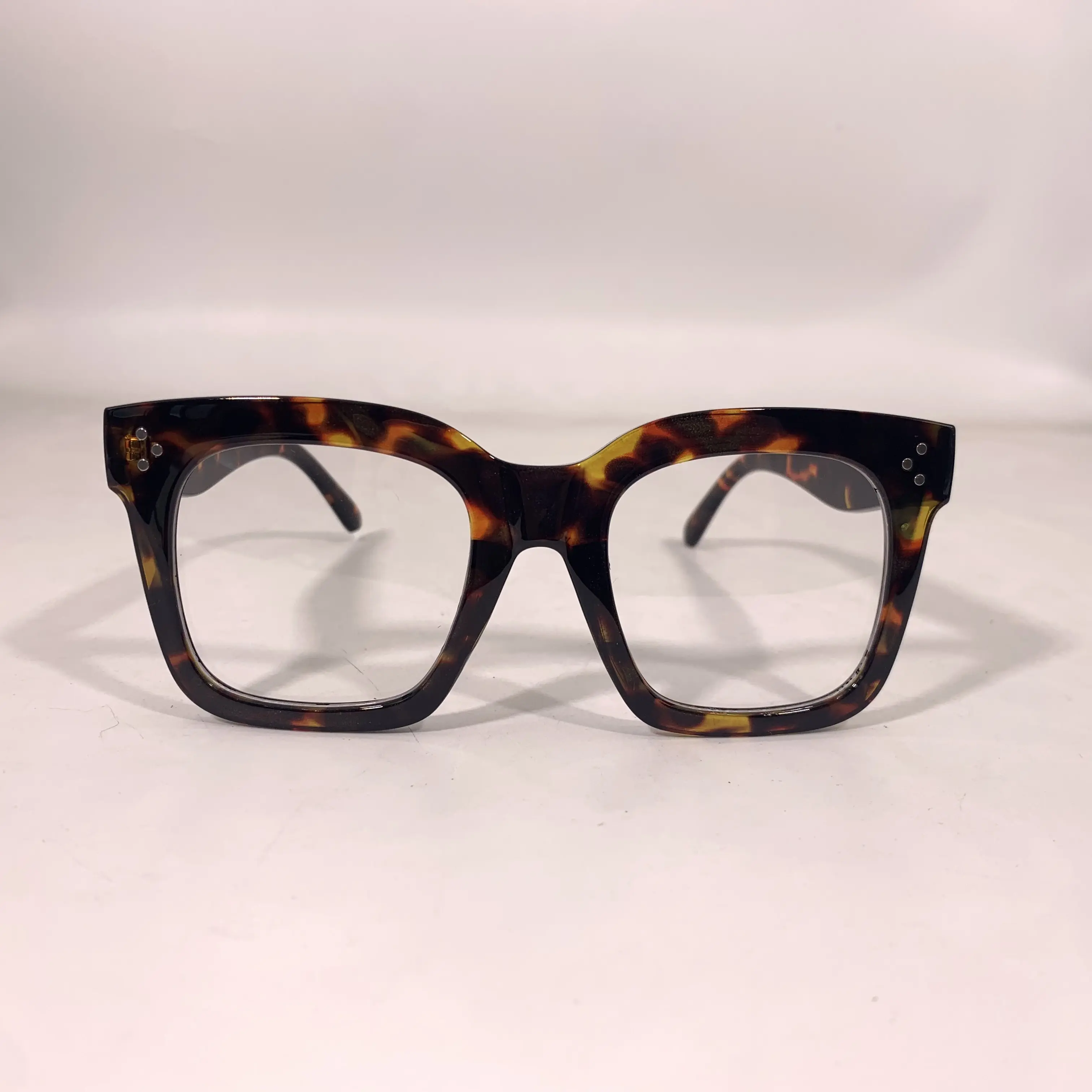 Classic Unisex Full-Rim Plastic Eyewear Frames - Model 509, Transparent Non-Prescription Glasses