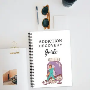 Addiction Recovery Spiral Notebook, 1/3/5 Counts Addiction Recovery Guide Notebook, Practical Abstinence, Healing and Prevention Relapse CBT Tool