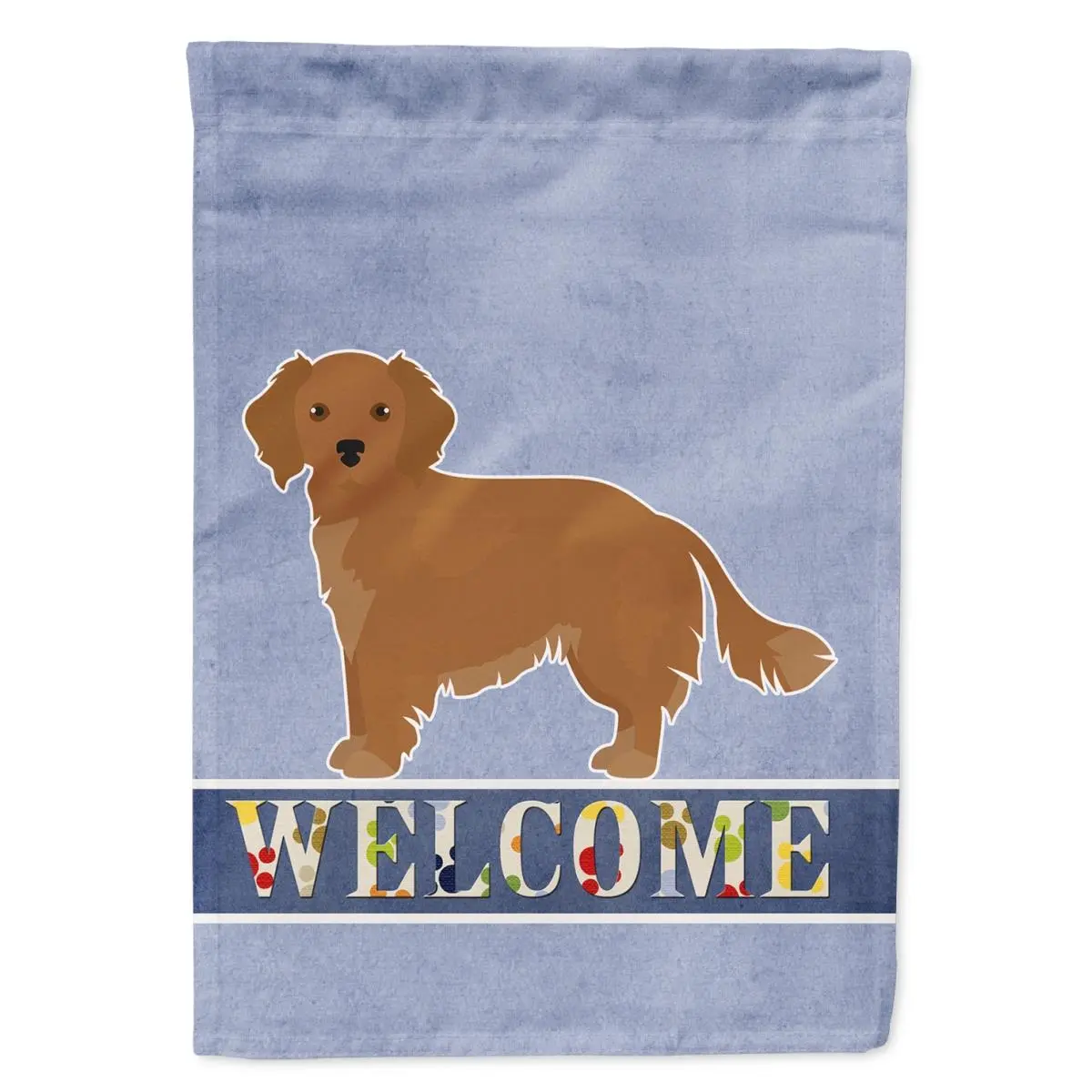 Carolines Treasures CK3678GF Small Greek Domestic Dog Kokoni Welcome Garden Flag, Polyester, Double-Sided, 11 Inches x 15 Inches, 0.19 lbs