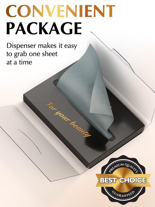 Natural Oil Blotting Sheets for Face with Bamboo Charcoal - 25% Larger - 3pk/300 Makeup Friendly Oil Absorbing Sheets for Face - Easy Dispensing Blotting Papers - Perfect for Keeping in Purse