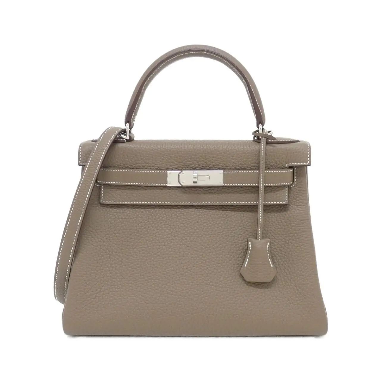 Pre-owned HERMÈS Calfskin Shoulder Bags Hermes Kelly28 Taurillon Clemence