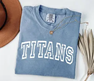 Comfort Colors Titans Shirt, Retro Game Day, Personalized Spirit Shirt, Sports Tee, Unisex