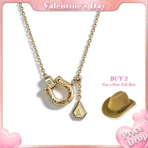 Holylegend 14K Real Gold Plated Horseshoe Letter Pendant Necklace for Women, Western Cowgirl Lucky Charm Jewelry with Clear CZ Diamonds, Symbol of Good Luck & Protection, Trendy Gold Plated Jewelry Gift