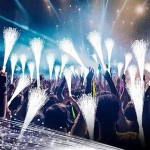 48 PCS White Fiber Optic Sticks, Sparklers Nonfire Fireworks Wedding Send Off Glow Wands & Light Up Wands for wedding , Glow in The Dark Party Supplies, Wedding Party Supplies, for Wedding, New Year, Birthday parties props