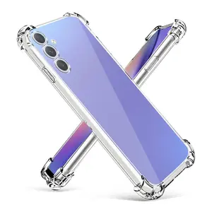 3pcs [1 Phone Case with 2 ClearHD Screen Protectors]Shockproof Clear Case for Samsung A17 A16 A36 A56 A15 A25 A35 A55 A14 A34 A54 A52 A33 A53 4G 5G, Design for Samsung S25 FE S24 S23 S22 S21 Ultra Plus Ultra Thin High Clear Shell Shockproof Cover,