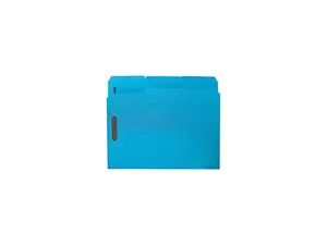 Sparco Fastener Folders w/ 2-Ply Tab 1/3 Ast Tab 50/BX Ltr Blue SP17267