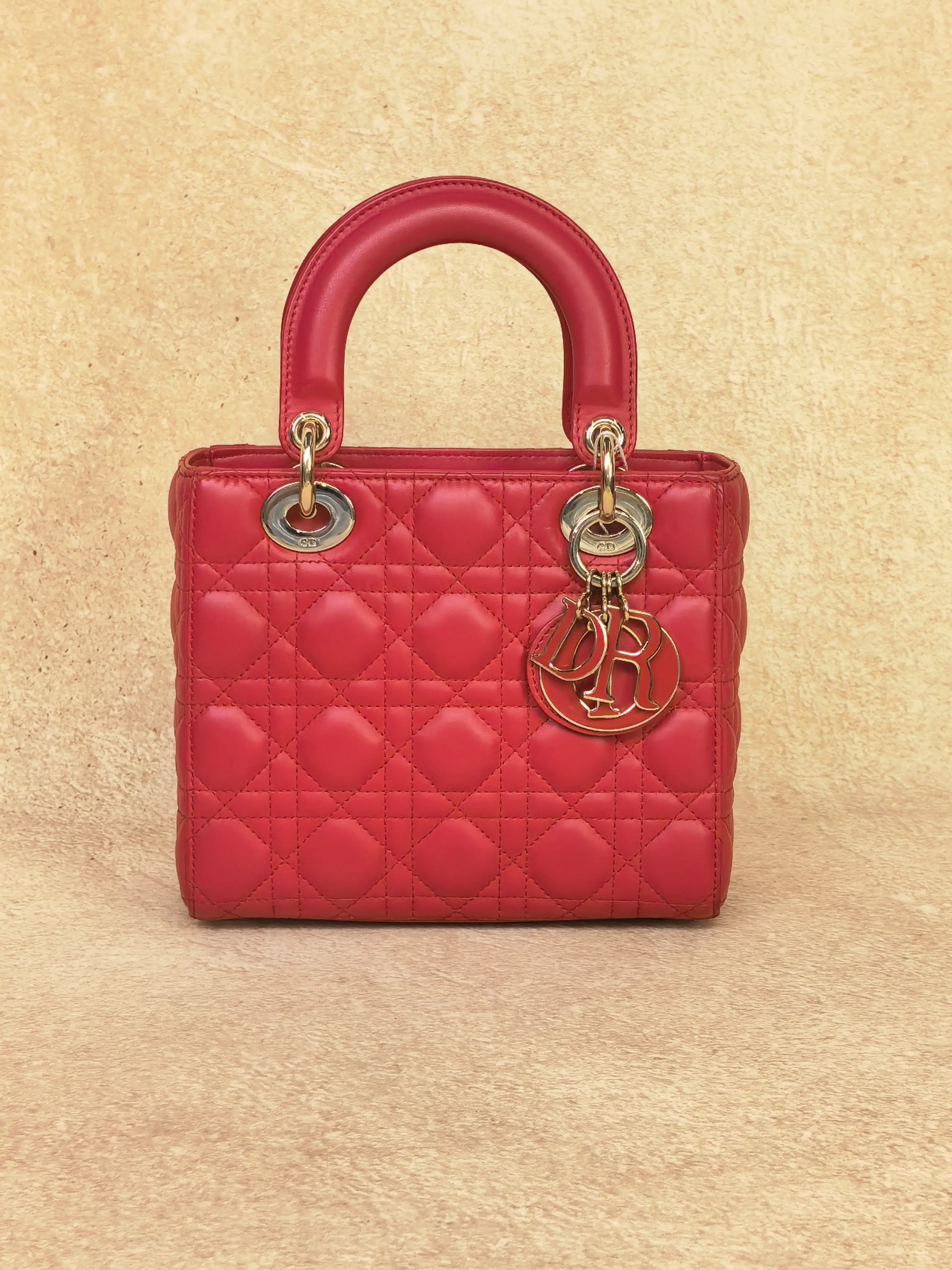 Pre-owned Dior Christian 2018 Small Lambskin Lady Dior