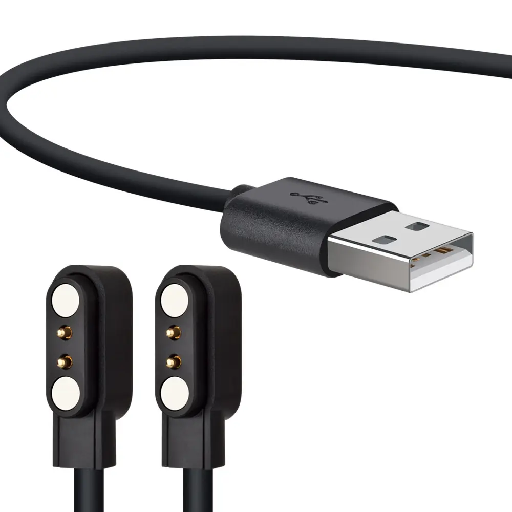 2.5 mm Smart Glasses Charging Cable, AI Bluetooth Glasses, 1.2 m Drag-and-Drop Dual-Head Magnetic Data & Charger Cable