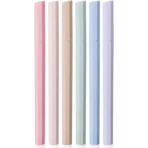 - Aesthetic Highlighters, 6 Pack, Muted Pastel Color, Chisel Tip, No Bleed  Highlighter, Assorted Colors