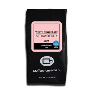 White Chocolate Strawberry Flavored SWP Decaf Coffee White Chocolate Strawberry Flavored SWP Decaf Coffee