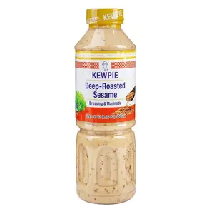 Kewpie Deep-Roasted Sesame Salad Dressing Sauces 16.91 oz - Aromatic Dressing with Freshly Ground Sesame Seeds & Egg Yolk for Rich Creamy Flavor