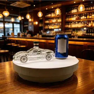 1pc C8 Sports Car Shape Whiskey Decanter, Crown Stopper, Hand Blown Glass Bottle, Suitable for Bourbon, Brandy