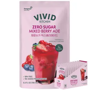 [Dongwon] Vivid Kitchen Zero Sugar Mixed Berry Ade (10 Pouch) No Artificial Preservatives or Corn Syrup