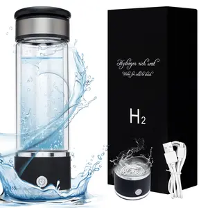 Hydrogen Water Bottle, USB Rechargeable Ionizer Water Bottle, Hydrogen Enriched Smart Water Bottle for Home, Travel & Office, Mother's Day Gift, Summer for Gift, Stainless Steel