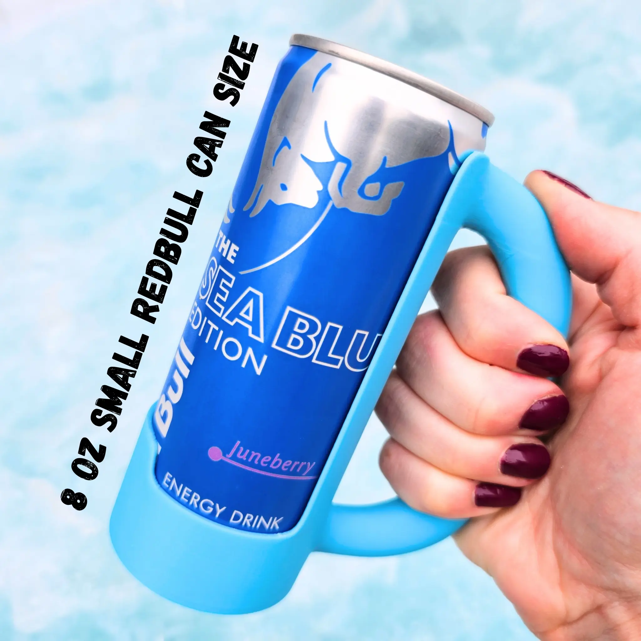 8.4 oz. SMALL Mini Redbull Slim Can Holder Handle 8.4 oz. SMALL Mini Redbull Slim Can Holder Handle