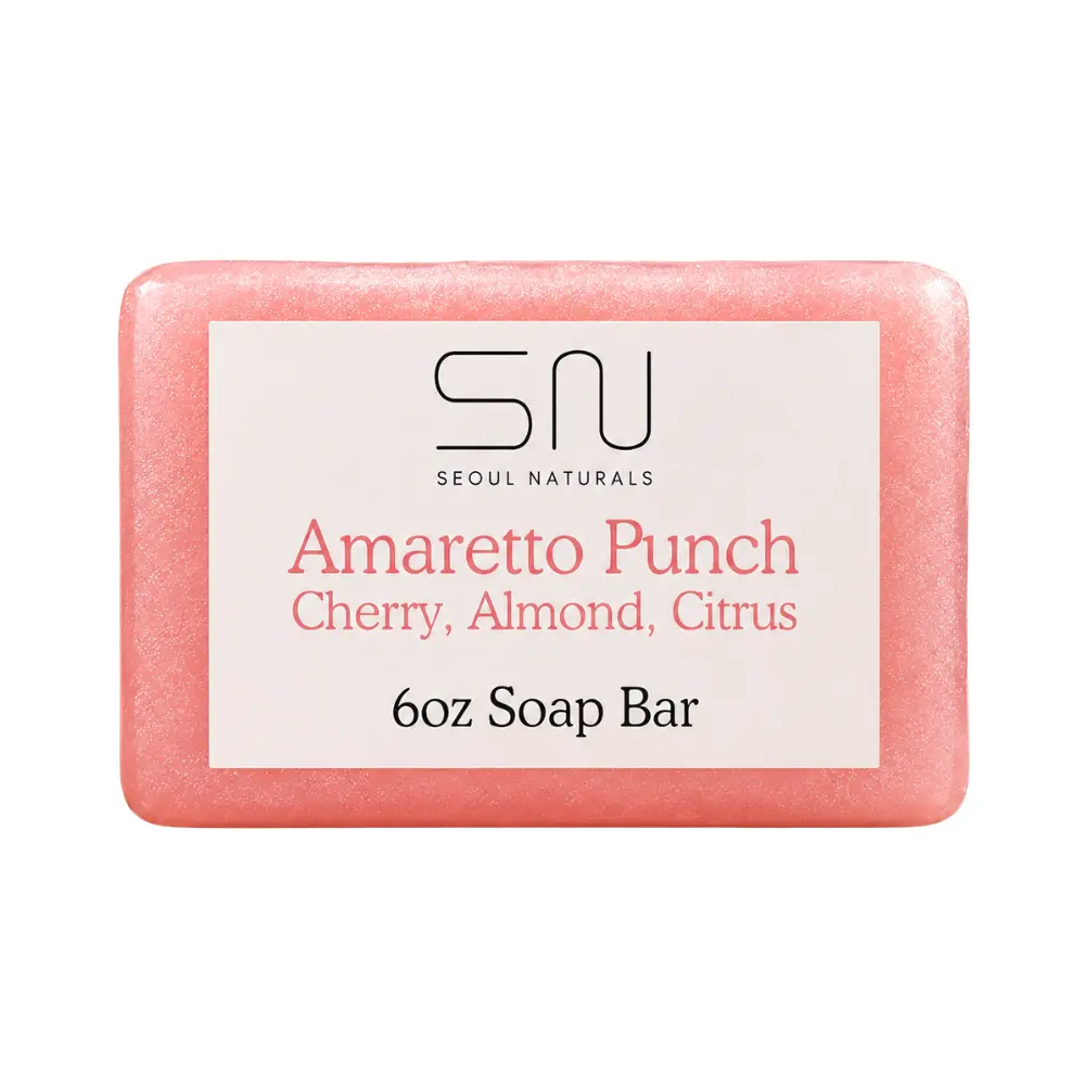 Seoul Naturals Amaretto Punch Soap Bar, Almond Cherry Citrus, k beauty, 6 oz