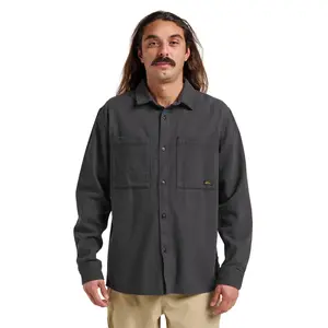 Quiksilver | Heron Long Sleeve Shirt | Men's Regular Fit Collared Shirt | 100% Cotton Plain Pocket Top | Spring & Fall Daily Wear