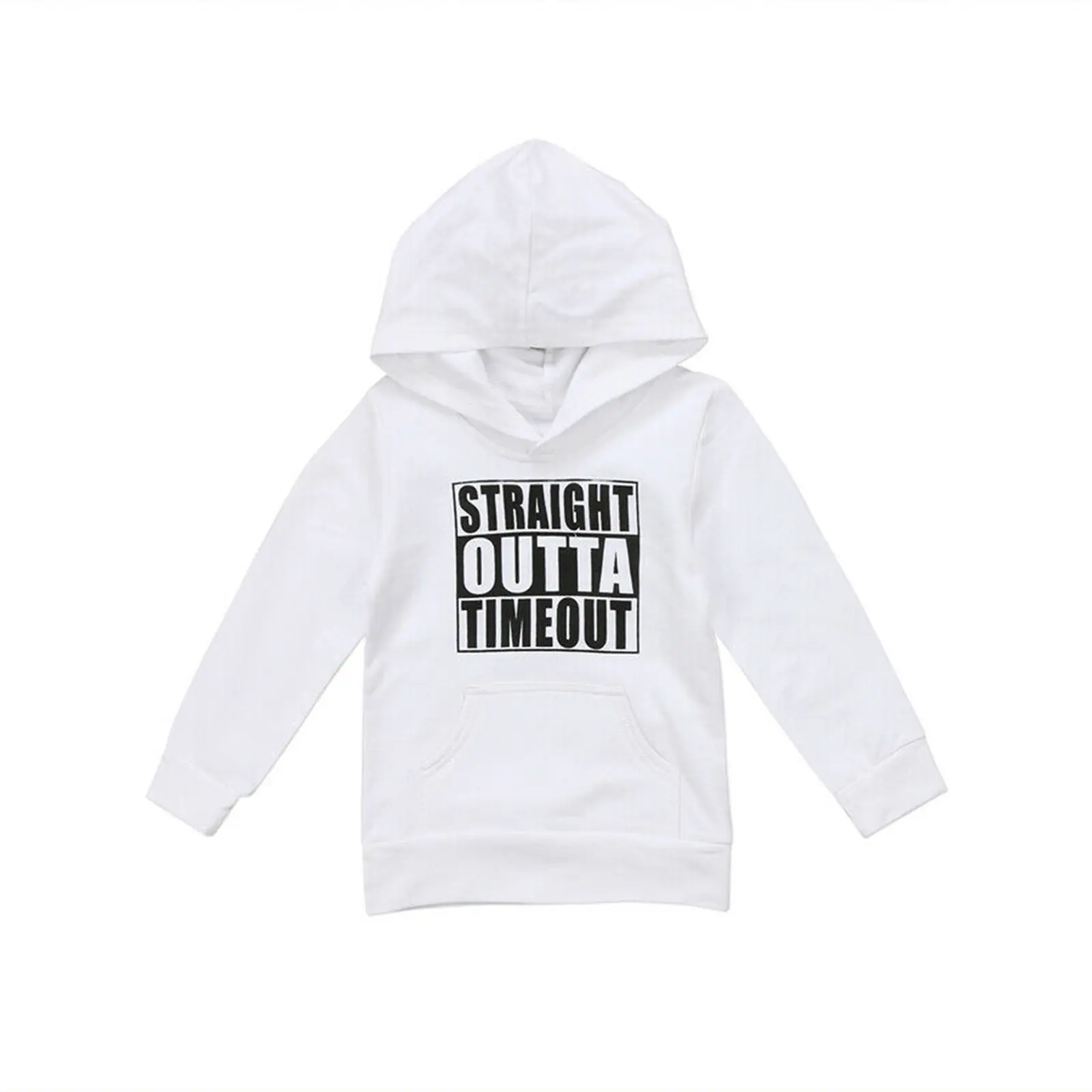Toddler Baby Boy Girl Long Sleeve Hood Clothes Infant Newborn Hoodie Tops Letter Printed Cotton Casual Sweatshirt