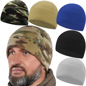 Windproof Fleece Beanie Fitted for Winter - Thermal Ski Cap for Running, Mountaineering, Motorcycle Riding & Outdoor Sports