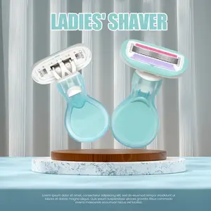 2 Counts Travel Razors for Women Travel Size Toiletries for Women Skin-Adaptive Design, Travel Shaver Suitable for Armpits, Arms, Bikini Area, and Legs
