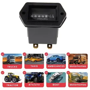 12V-36V Automotive Instrument Timer Engine Tachometer For Generators Excavators [TS1]
