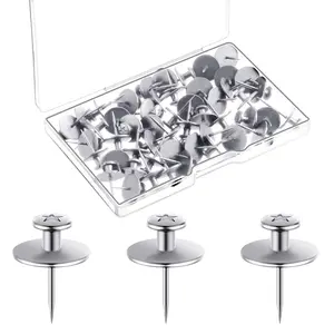 Push Pins Picture Hangers Double Headed Thumb Tacks Wall Hooks for Wall Hangings Picture Hangers Nails Small Photo Hanging Hook Pins for  Office Photo Decor(,50 Pieces)