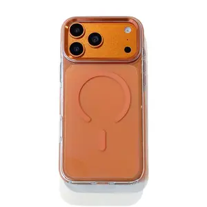 Original color protective case for iPhone 17 Pro Max, magnetic case for iPhone 17 Pro, anti-drop case with large holes