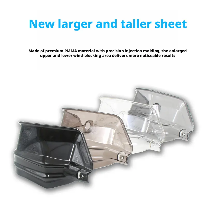 Transparent handle guard upgrade plates for BMW waterbird R1200GS, R1250GS, F850GS and ADV handlebars