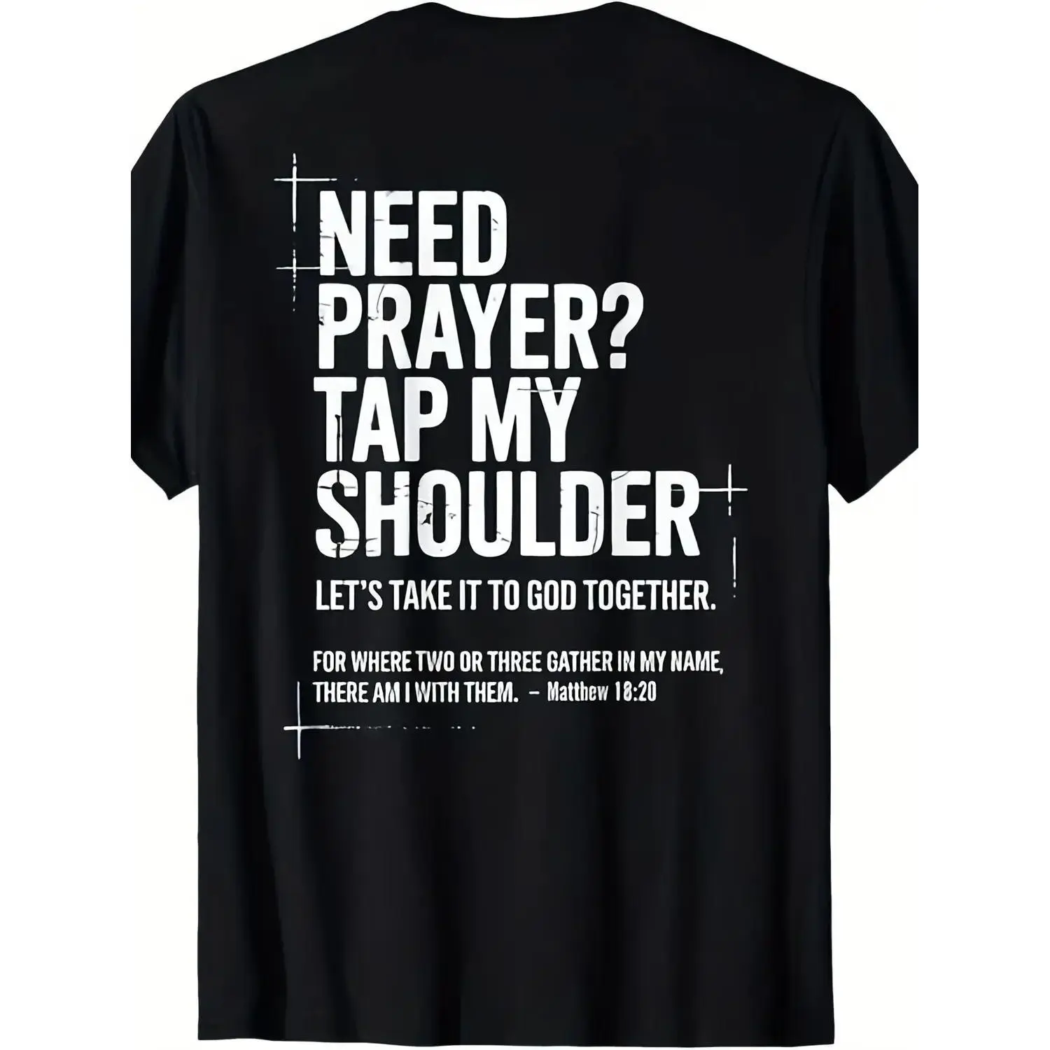 Christian Religious Shirt with Scripture Back Design Ideal for Christmas Gifts and Family Pajamas Funny Prank Halloween Casual Wear for Men