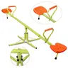 Segawe 2-Seat/4-Seat Swivel Teeter-Totter, 360° Spin Metal Playground Equipment for 2/4 Toddlers, Plastic, 110 lbs per Seat, Safe Durable Outdoor/Home Kids Toys