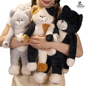 JIAJCHUF, Three-Color Cat Plush Toy Doll Companion, Soft Huggable Stuffed Animal Figure, Perfect Gift for Kids & Collectors, Adorable Home Decor Accessory, Kawaii Stuffed Animals